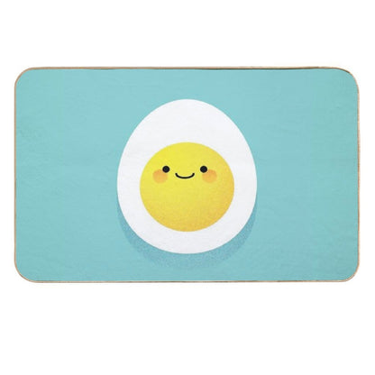 Cute Hard Boiled Eggs  Fade-Resistant Bath Mat