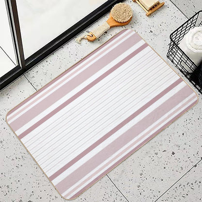 Line Art Neutral Pink  Long-Lasting Bath Mat
