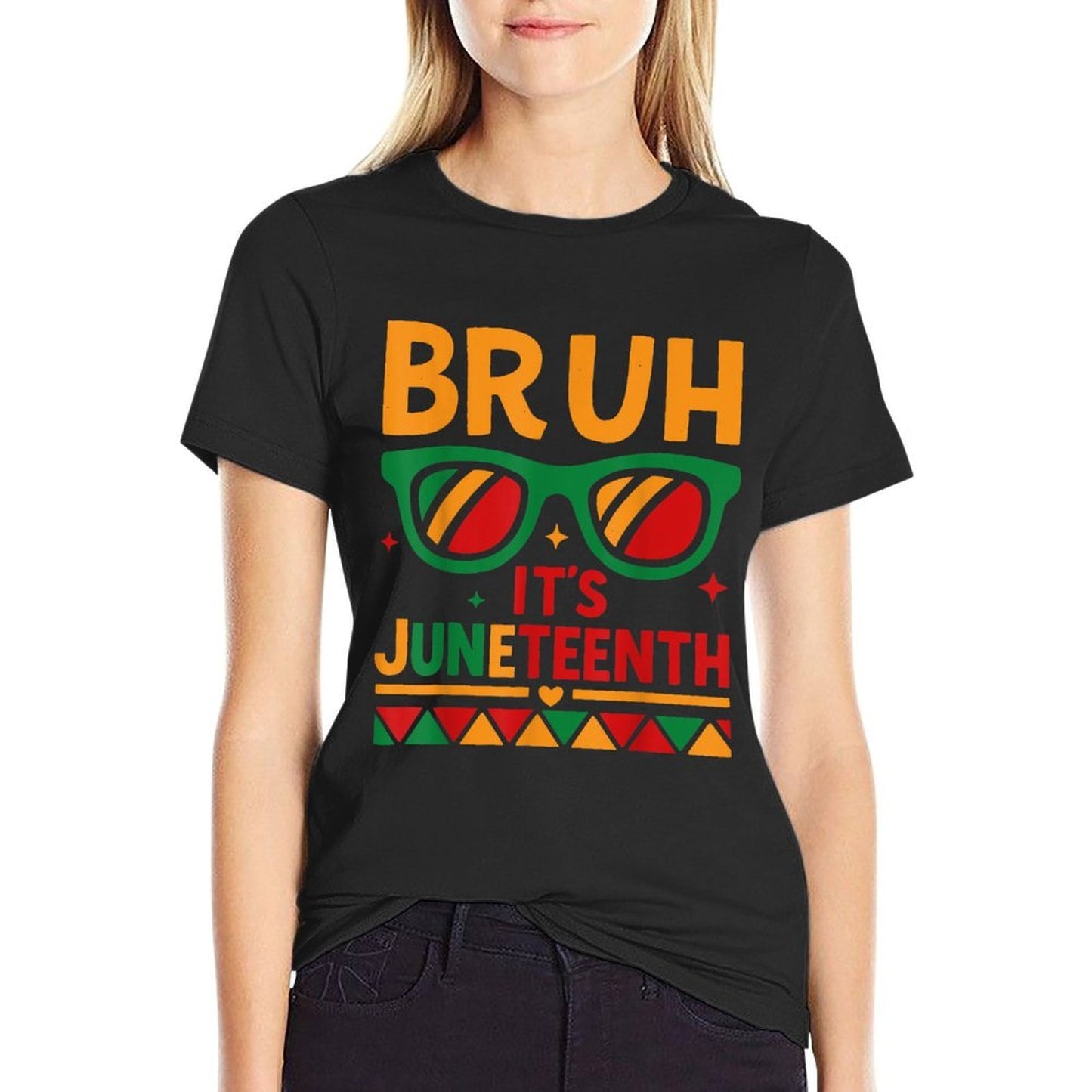 Bruh Its Juneteenth Teacher Cool Juneteenth Boys Girls Kid  Eco-friendly Material T-Shirt