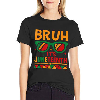 Bruh Its Juneteenth Teacher Cool Juneteenth Boys Girls Kid  Eco-friendly Material T-Shirt