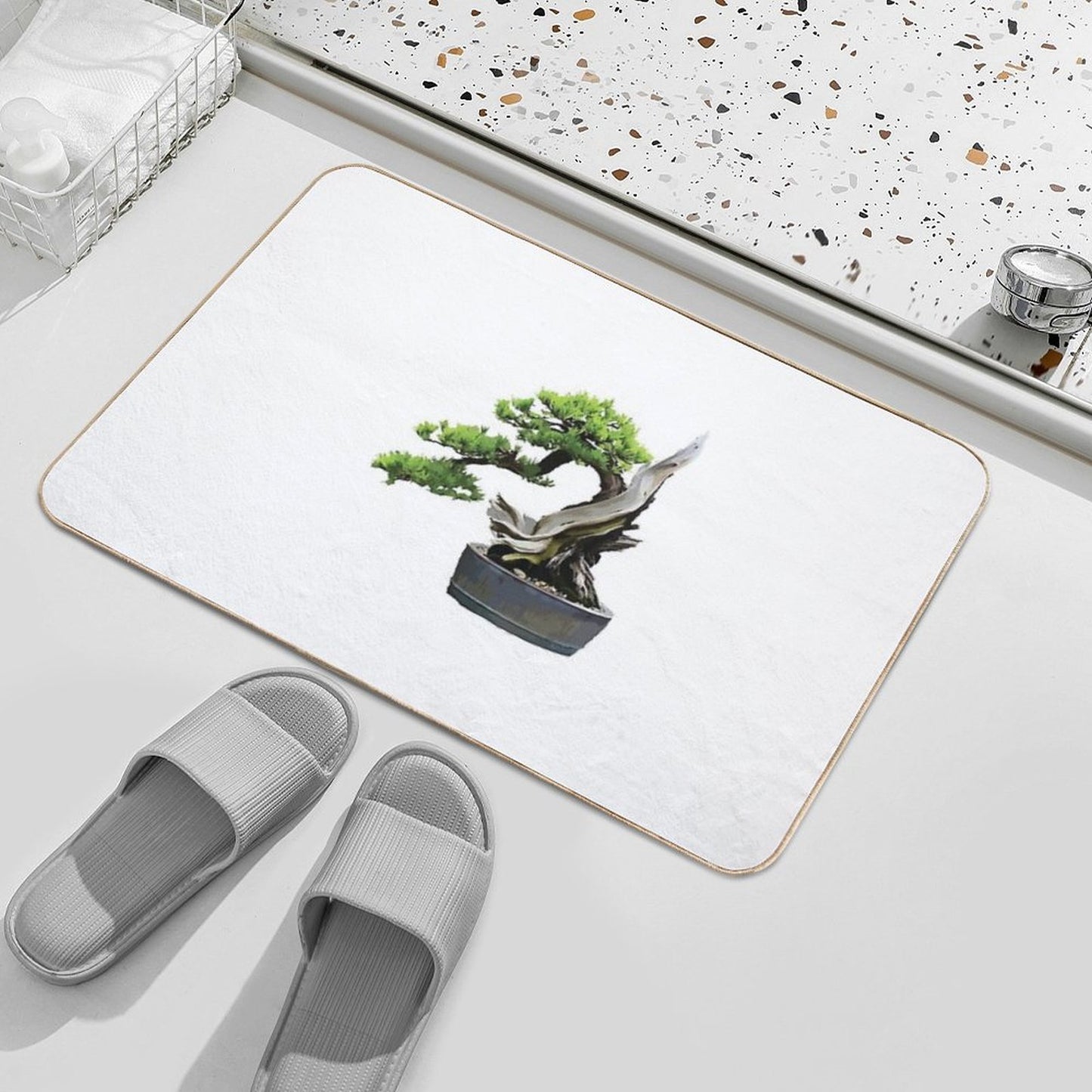 Tanuki Bonsai Art  Repositionable Bath Mat
