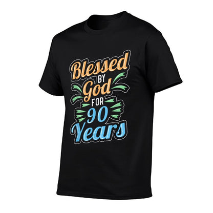 Blessed By God for 90 Years 90th Birthday  Tagless Design T-Shirt