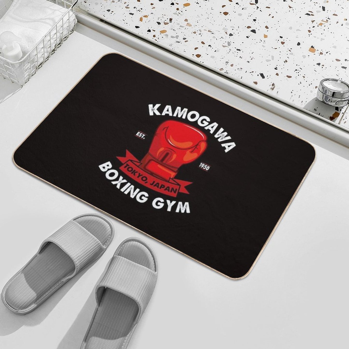 Kamogawa Boxing Gym  Absorbent Bath Mat