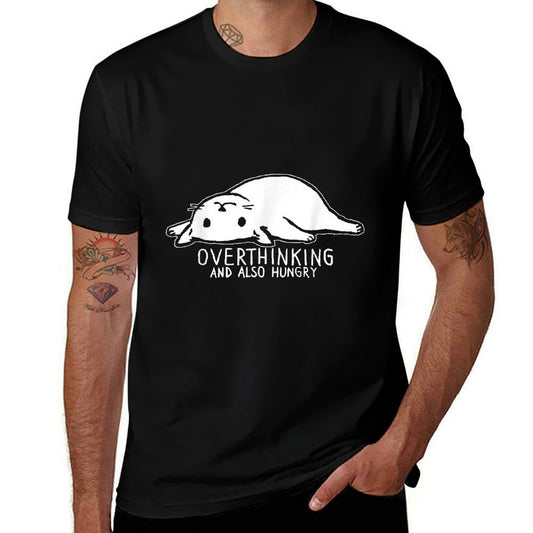Funny Cat Meme Overthinking And Also Hungry Sarcastic Women  Breathable T-Shirt