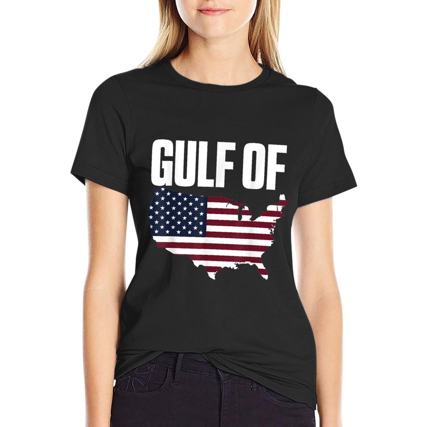 Gulf of United States of America Ribbed Collar T-Shirt
