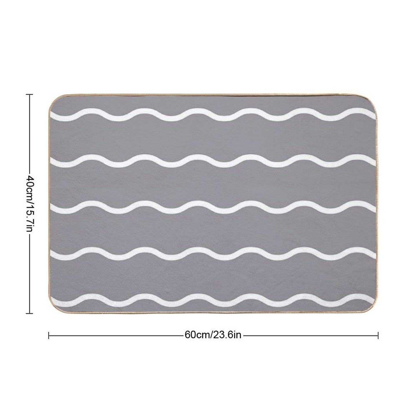 Wavy Lines  Versatile Bath Mat