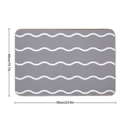 Wavy Lines  Versatile Bath Mat