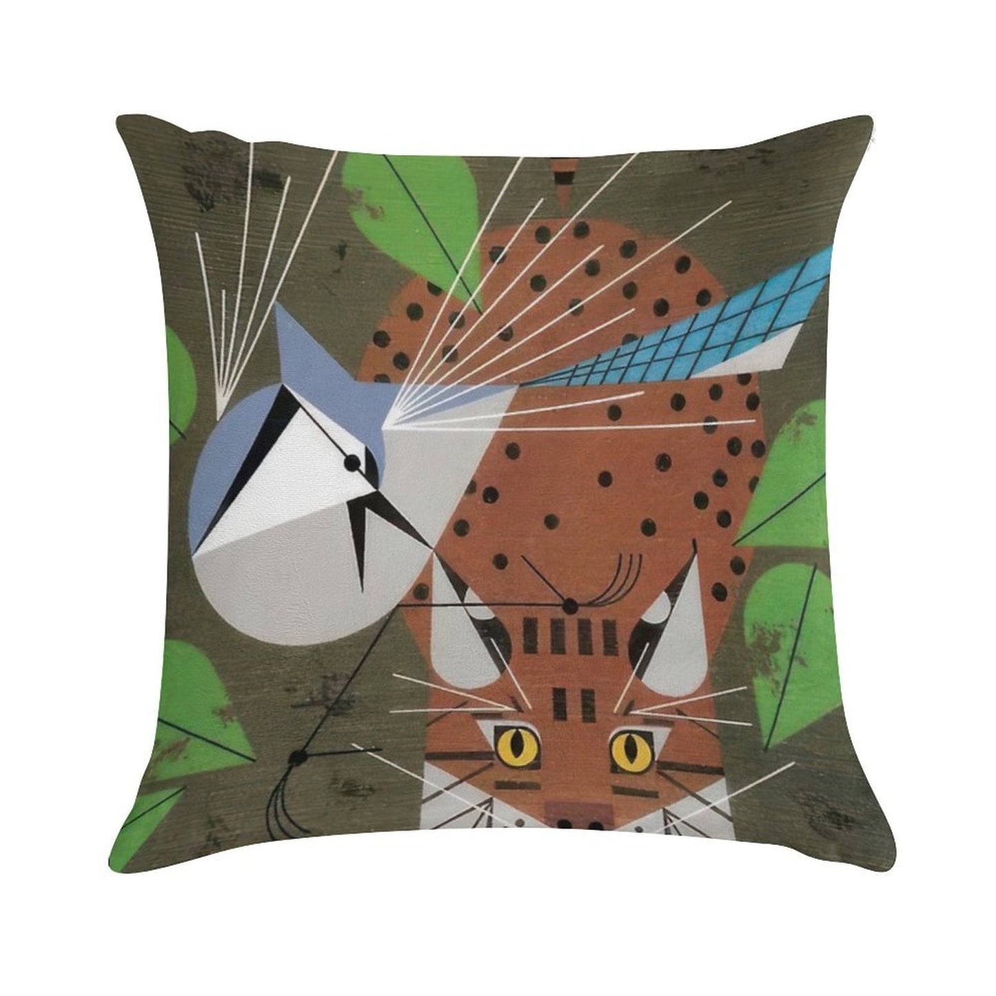 Charley Harper Style Soft Skin-Friendly Throw Pillow