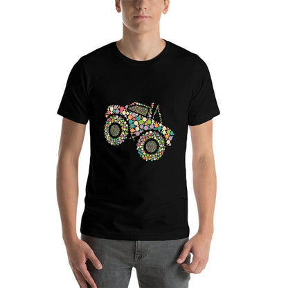 Polka Dot Monster Truck Funny Dot Day  Polyester Blend T-Shirt