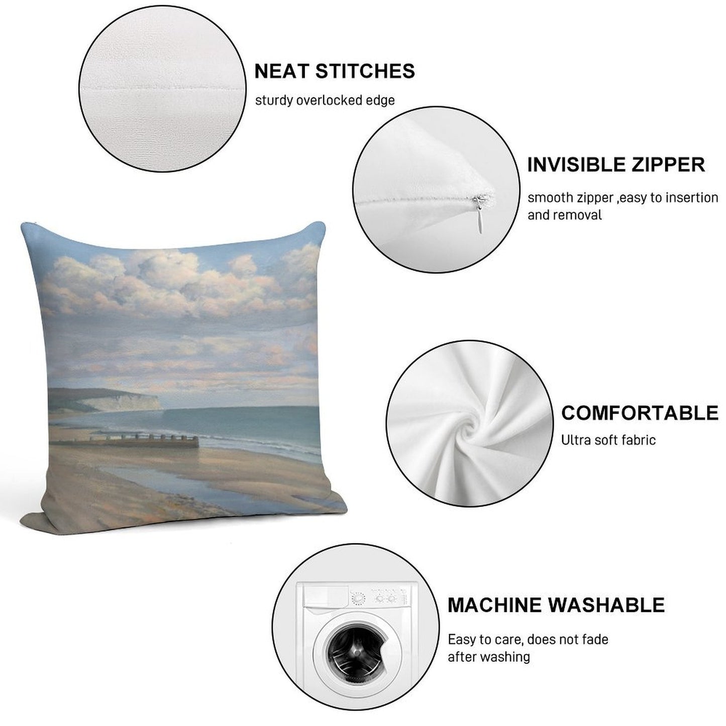 Swanage Soft Multiple Sizes Throw Pillow