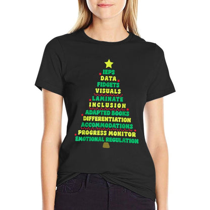 IEPS Teacher Christmas Tree Special Education SPED Teacher  Affordable Price T-Shirt