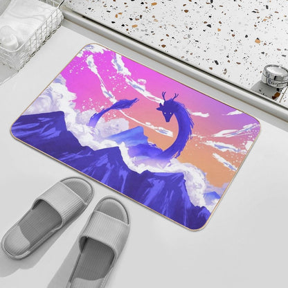 The Sleeping Dragon  Fade-Resistant Bath Mat