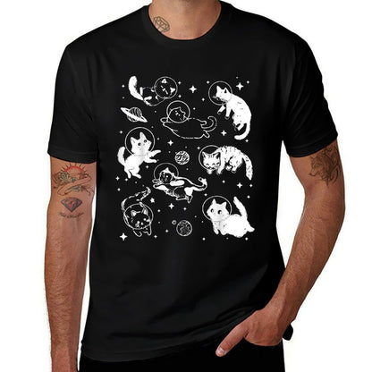 Cats In Space Retro  Eco-friendly Material T-Shirt