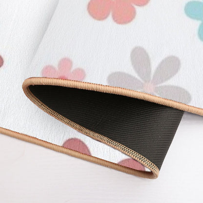 Pink Cute Flowers Pattern  Easy To Clean Bath Mat