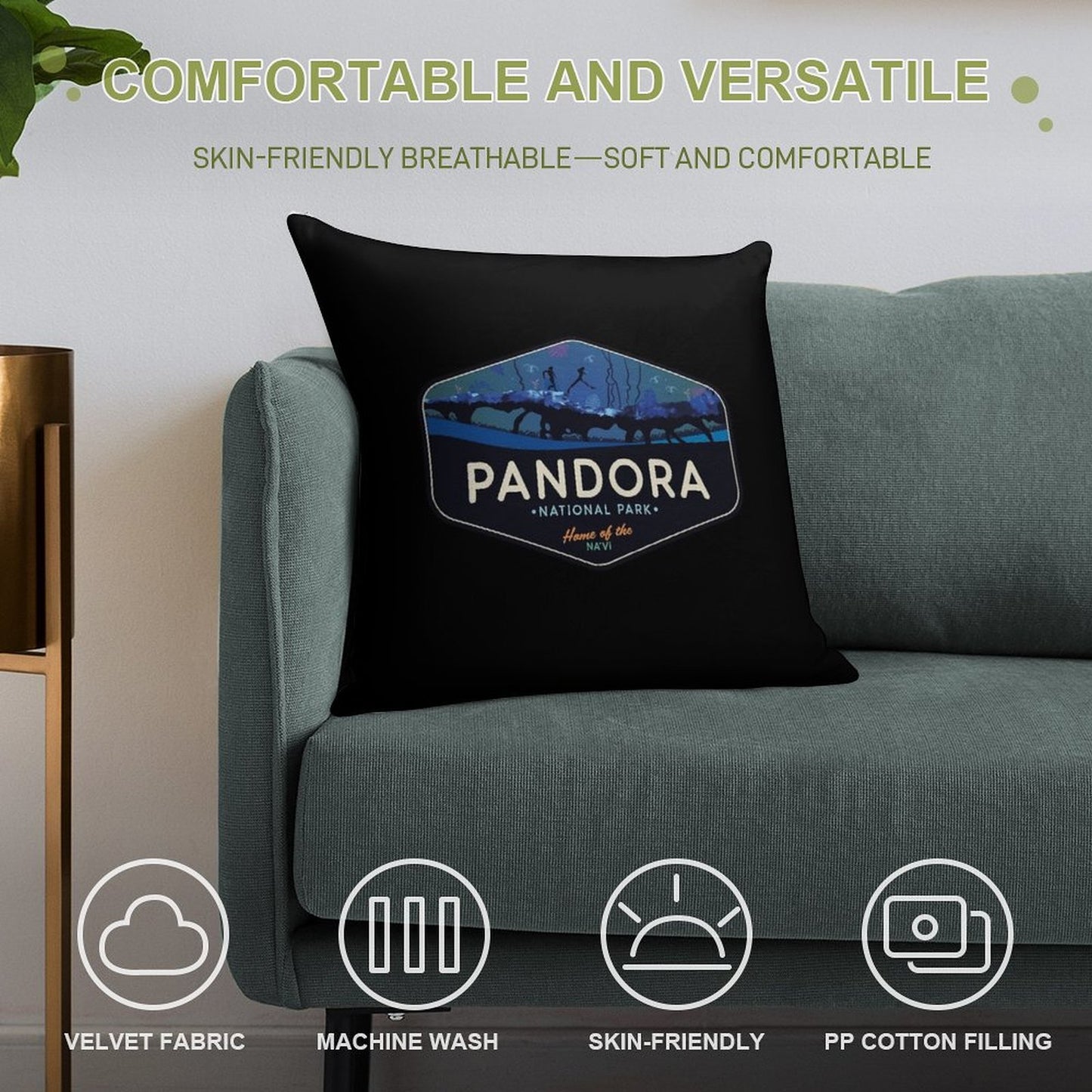 Pandora National Park - Home of The Na'vi! Soft Easy Maintenance Throw Pillow
