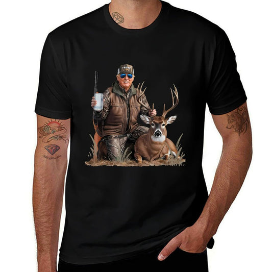 Trump Deer Hunting Donald Trump Old School Camouflage  Easy-care T-Shirt