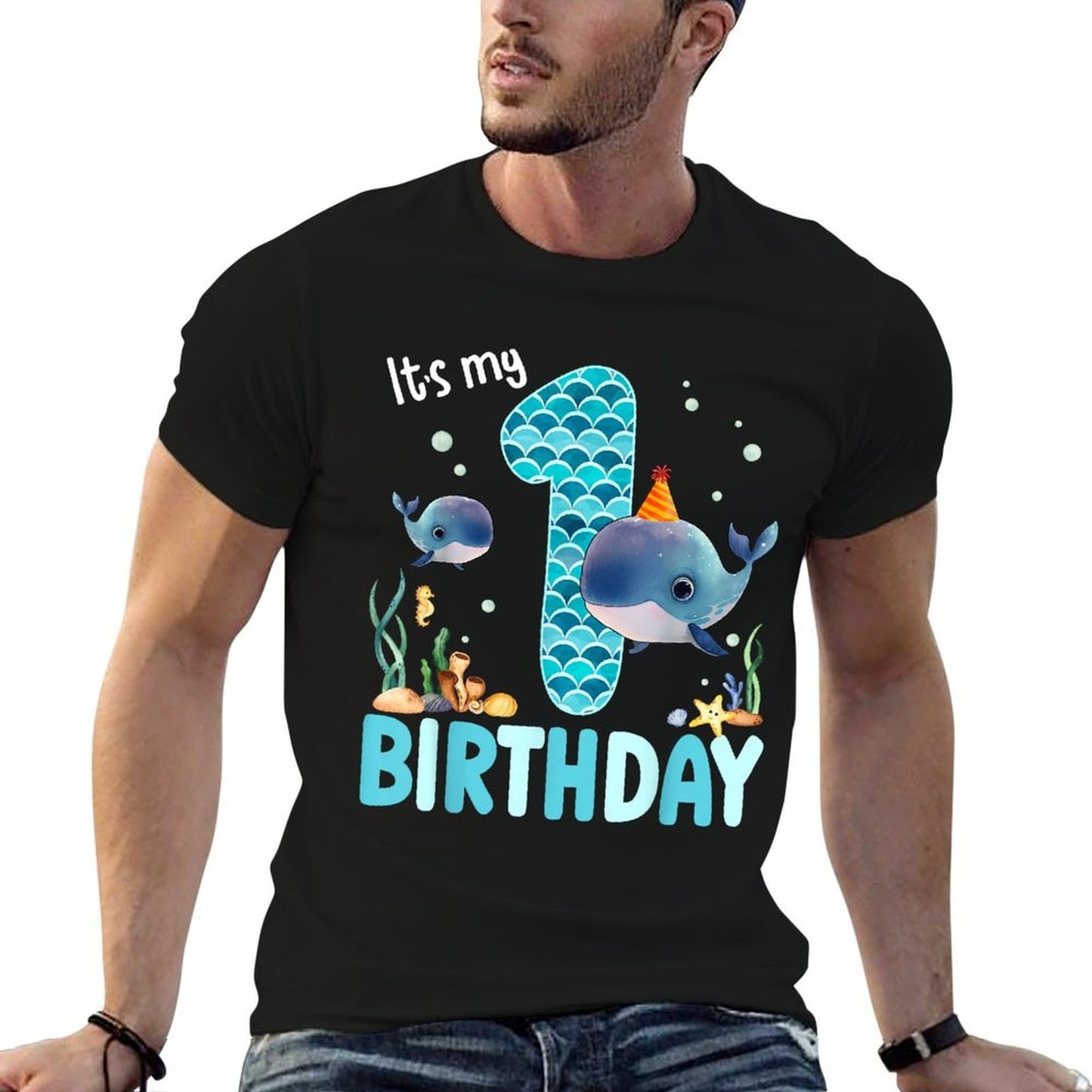 It’s My 1st Birthday 1 Year Old Whale Sea Aquarium Birthday  Affordable Price T-Shirt
