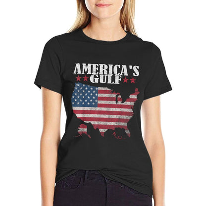 Gulf Of Us America Shirt America&#39;s Gulf Flag Us Wrinkle-resistant T-Shirt