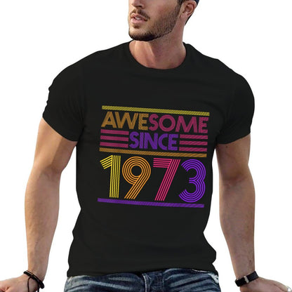 50th Birthday Gifts - Awesome Since 1973  Summer-ready Fabric T-Shirt