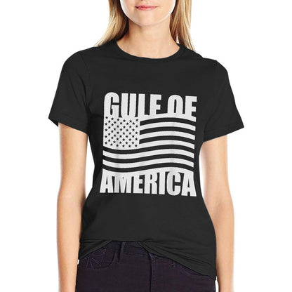 Gulf of USA America Funny USA Flag Summer-ready Fabric T-Shirt