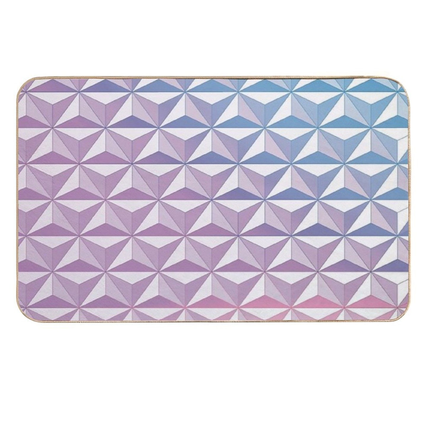 Geodesic Sphere, Purple  Dirt-Trapping Bath Mat