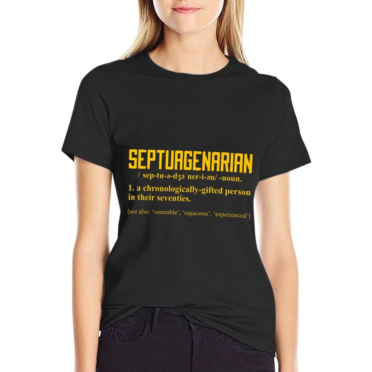Septuagenarian 70 Year 70th Birthday Premium  Fade-proof Color T-Shirt