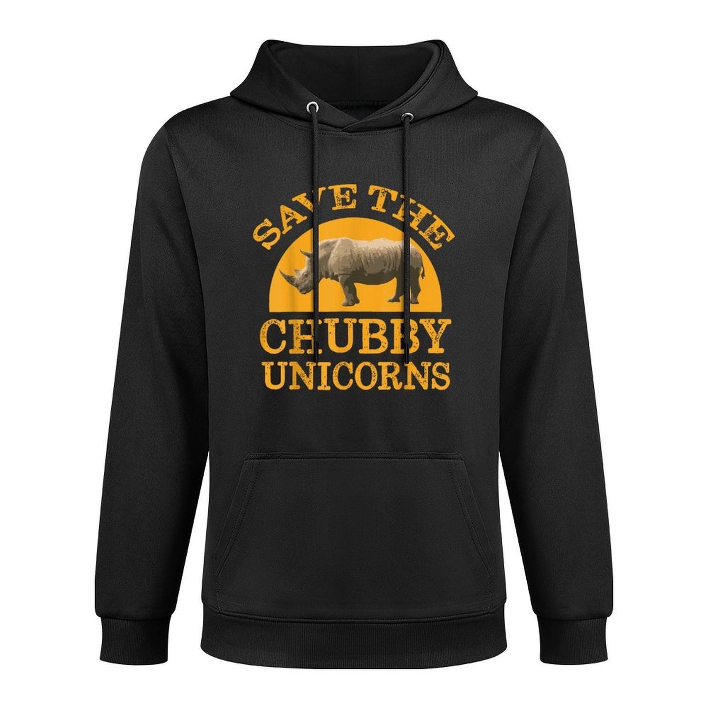 Save The Chubby Unicorns Rhino Endangered Awareness Tshirt Easy Care Hoodie