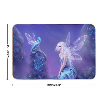 Luminescent Fairy & Dragon Art  Pet-Safe Bath Mat
