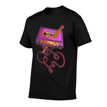 80s Cassette Tape Pencil 1980s Retro Vintage Throwback Music  Affordable Price T-Shirt