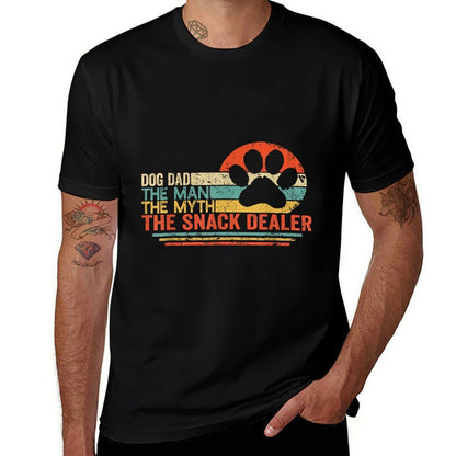Vintage Dog Dad The Man The Myth Snack Dealer Father Day  Soft T-Shirt