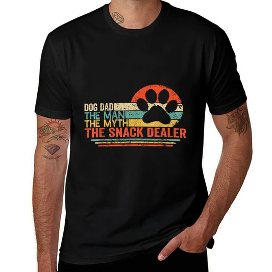 Vintage Dog Dad The Man The Myth Snack Dealer Father Day  Soft T-Shirt