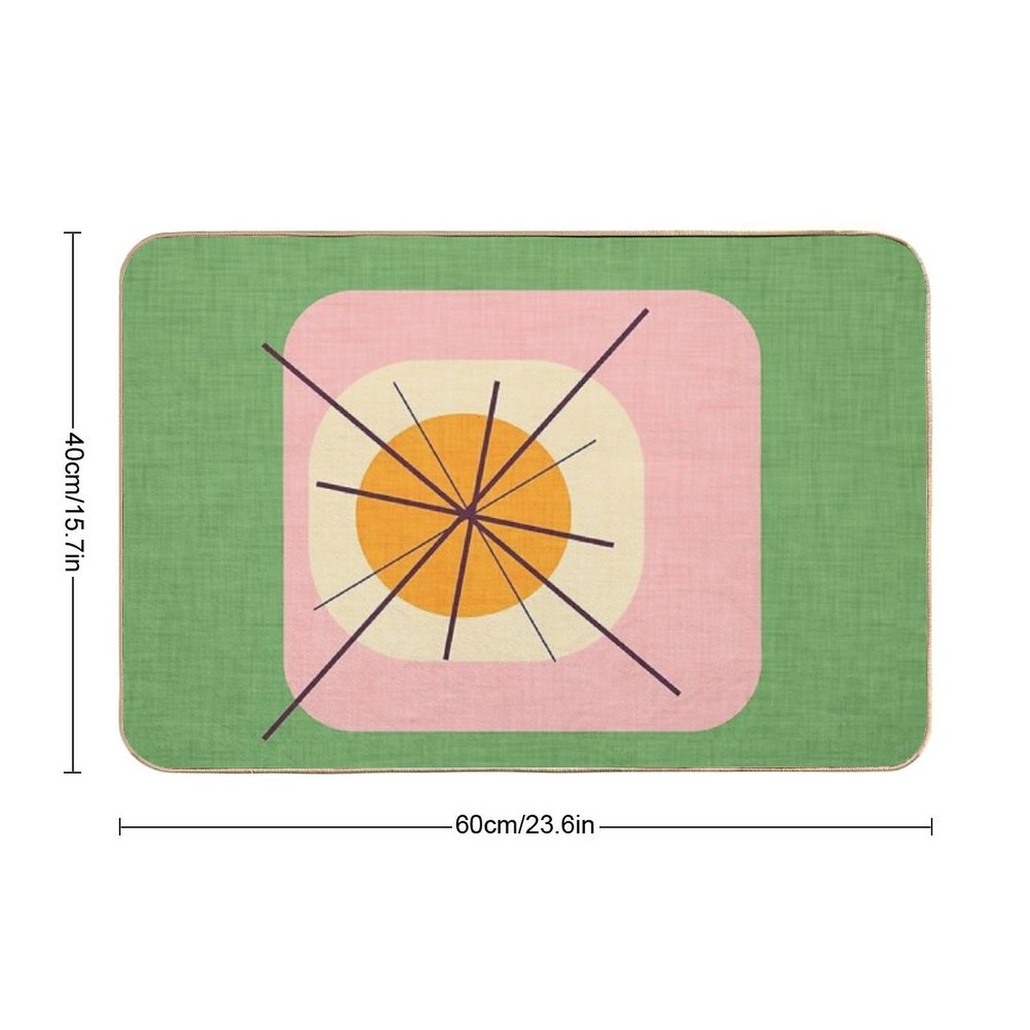 Flower Eggs Green-Pink #midcenturymodern  Versatile Bath Mat