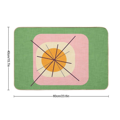 Flower Eggs Green-Pink #midcenturymodern  Versatile Bath Mat