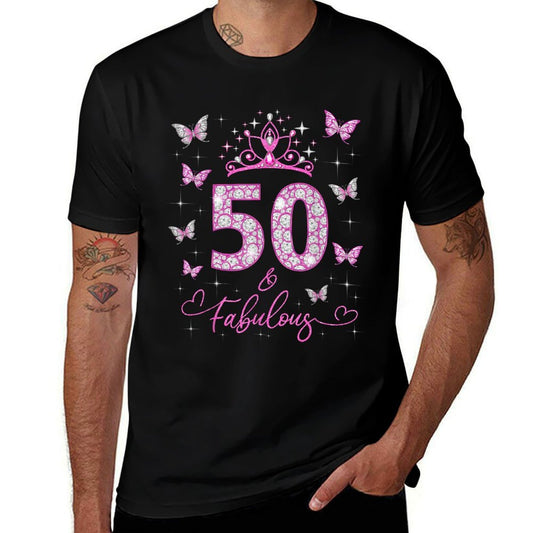 50 And Fabulous, 50 Years Old Women, 50th Birthday Party  Breathable T-Shirt