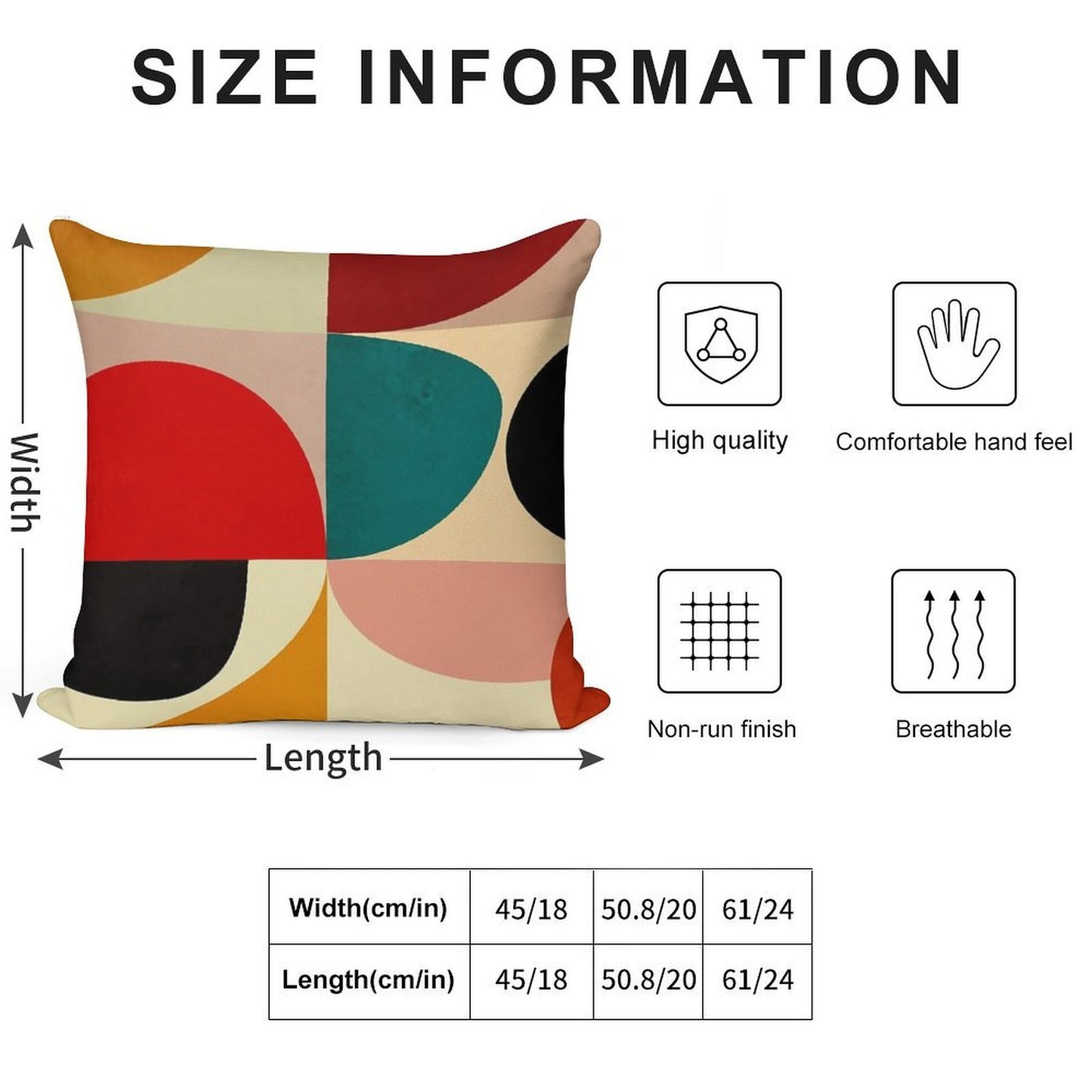 Modern Abstract Mid Century Soft Home Decor Throw Pillow