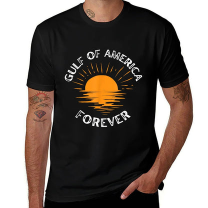Gulf of USA America Retro Throwback Design Relaxed-fit T-Shirt