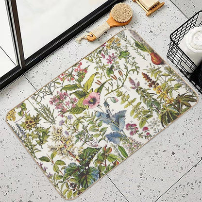 Adolphe Millot - Plantes Medicinales A - French Vintage Poster  Rapid-Drying Bath Mat