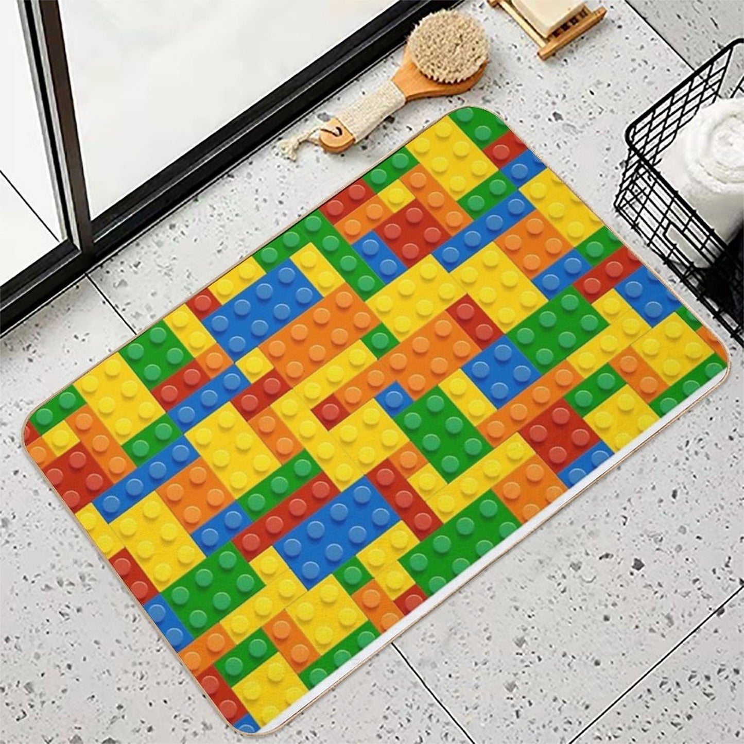 Children's Blocks - PATT0001  Fade-Resistant Bath Mat