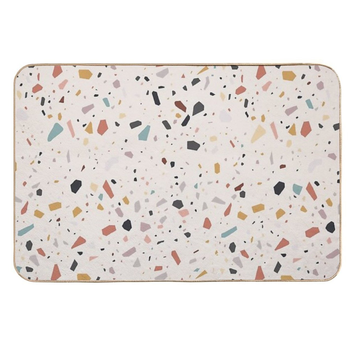 Colorful Aesthetic Terrazzo Design  Slip-Resistant Bath Mat