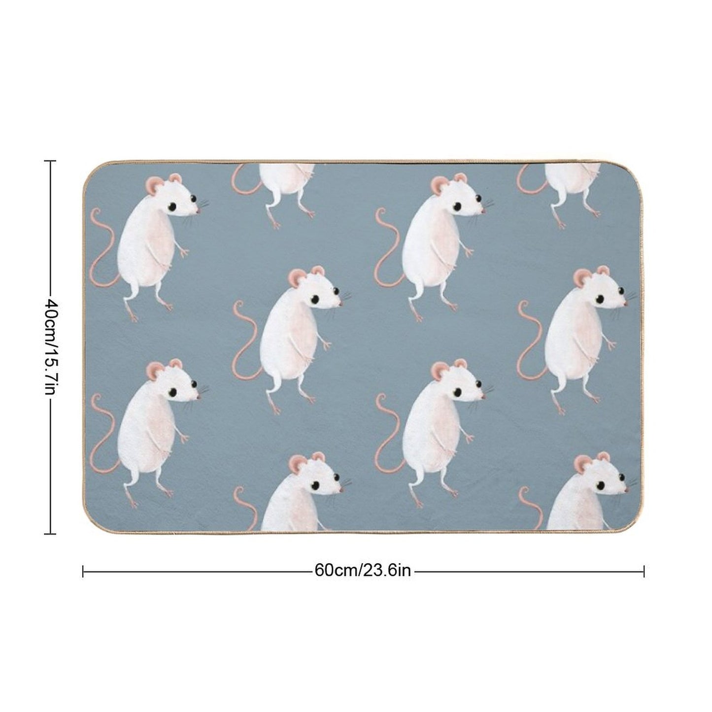 Cute Little White Mouse  Versatile Bath Mat