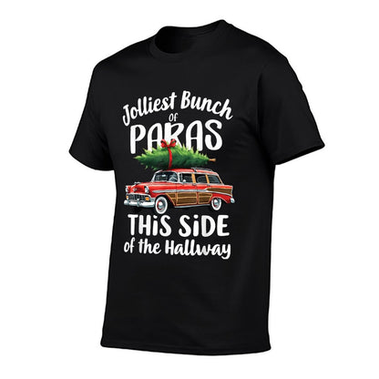 Funny Xmas Jolliest Bunch Of Paras This Side Of The Hallway  Durable T-Shirt