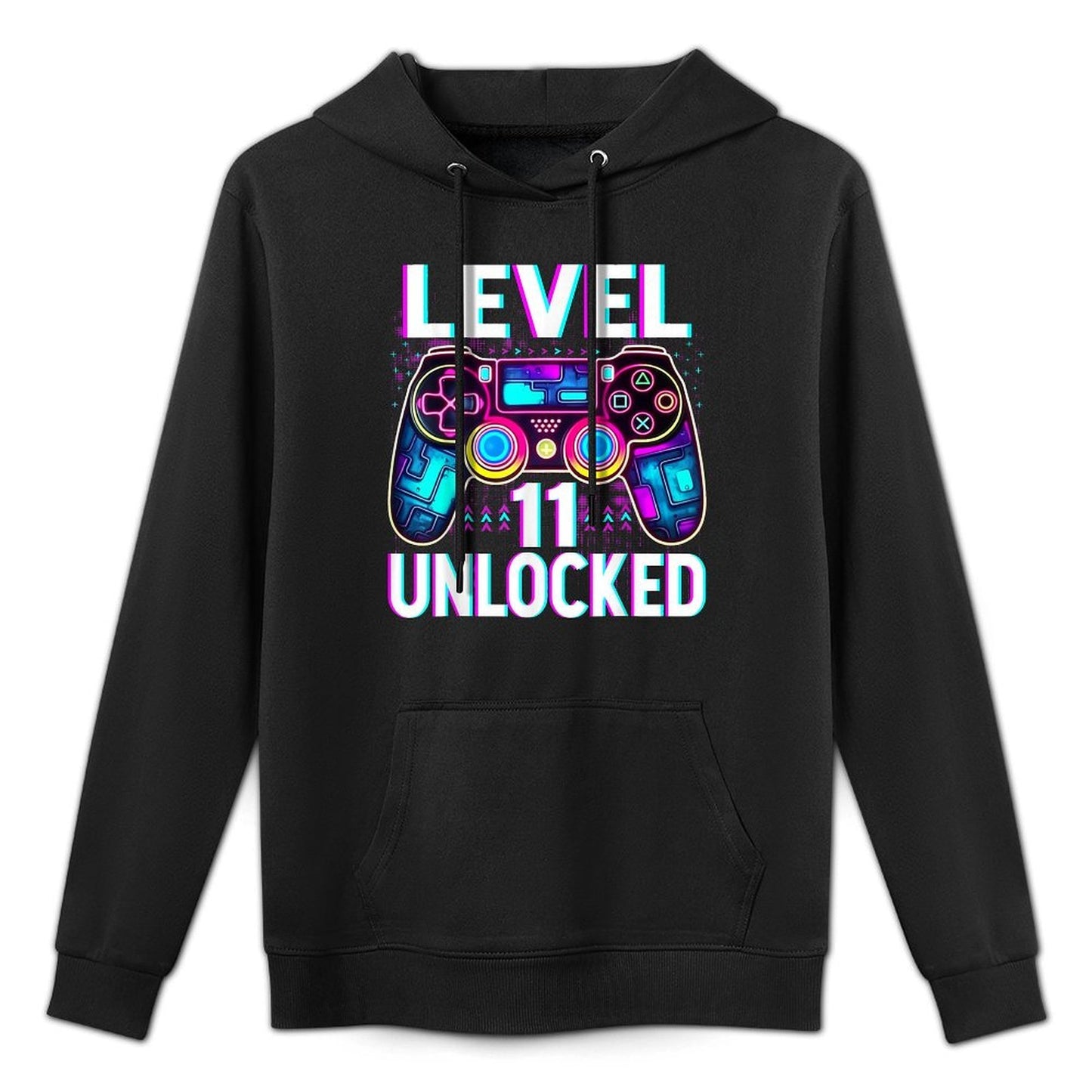 Level 11 Unlocked Funny Video Gamer Geek 11th Birthday Unisex Design Hoodie