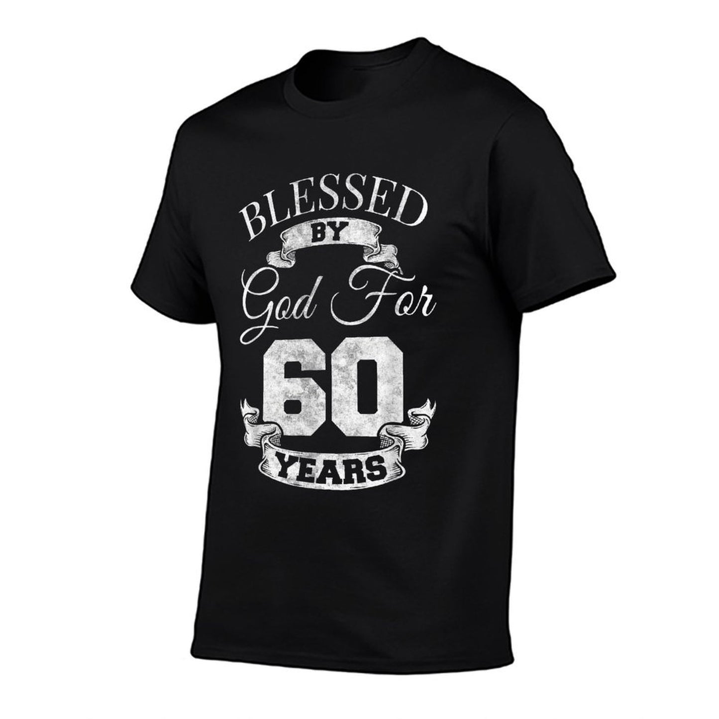 Blessed by God 60th Birthday Gift Sixty Years Old Religious  Rolled Sleeves T-Shirt