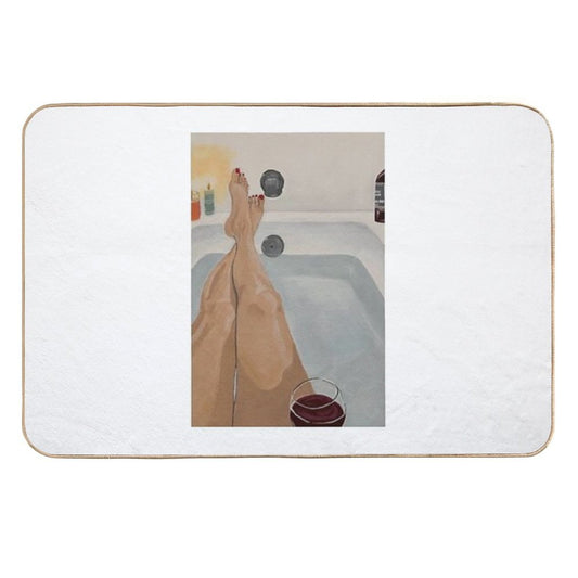 Everything Is Fine with Wine And A Bath  Easy Maintenance Bath Mat