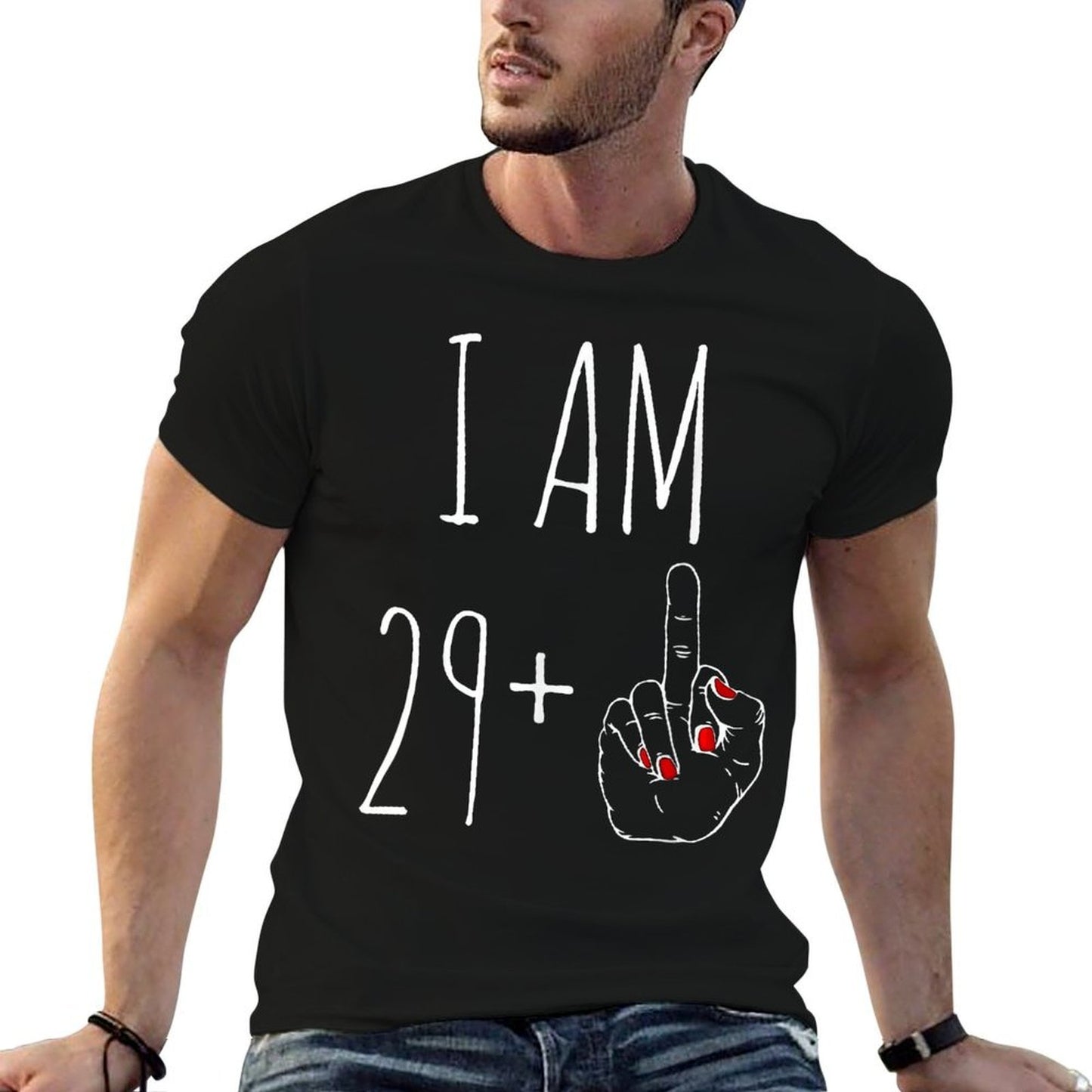 I Am 29 Plus 1 Middle Finger For A 30th Birthday  Moisture-wicking T-Shirt