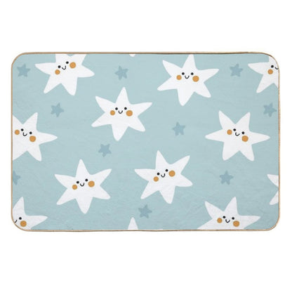 Twinkle Blue  Easy Maintenance Bath Mat