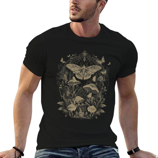 Butterfly Grunge Fairycore Therian Clothing Cute Moth Aesthetic Floral for Women & Girls, Unisex-Adults & Kids, Brown, S Durable T-Shirt