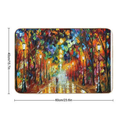 Leonid Afremov Farewell To Anger  Easy Maintenance Bath Mat