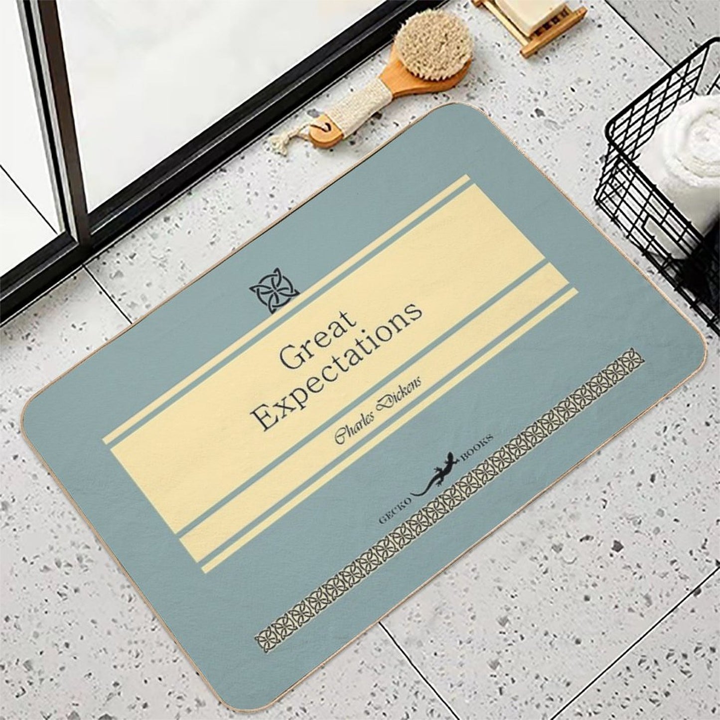 Great Expectations Retro Book Cover  Long-Lasting Bath Mat