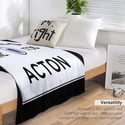 Entering Acton Massachusetts - Commonwealth of Massachusetts Road Sign Easy Care Throw Blanket